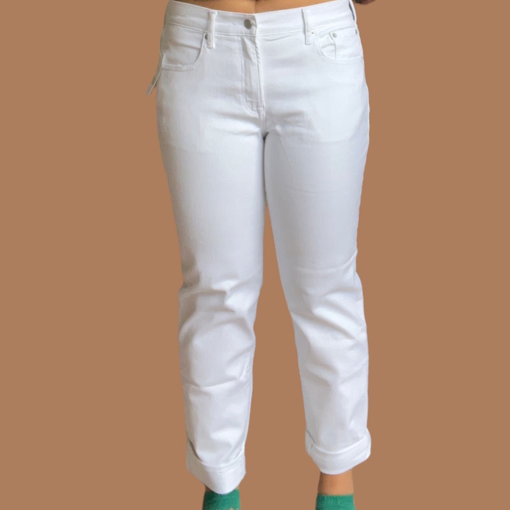 Gap Denim White Mid Rise Girlfriend Jeans Size 6